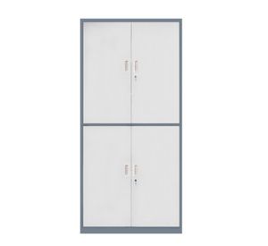 Armario de Acero 90x40x185 cm 2 Cuerpos 4 Puertas 3 Bandejas