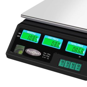 Balanza Pesa Digital 40 Kg x 2 Gr LCD Eléctrica y Batería