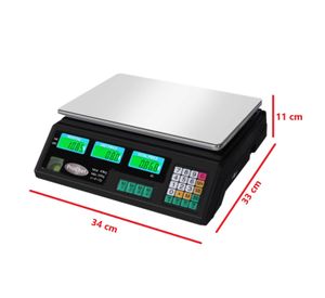 Balanza Pesa Digital 40 Kg x 2 Gr LCD Eléctrica y Batería