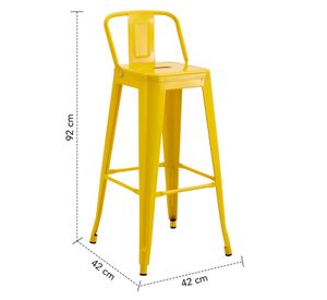 Silla Alta Metal Amarillo