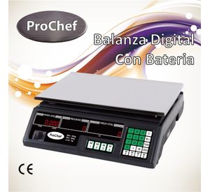 Balanza Pesa Digital 40 Kg x 2 Gr LCD Eléctrica y Batería