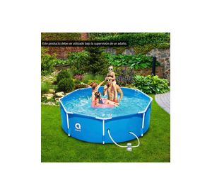 Piscina con Filtro 4383 L 76x300 cm Celeste