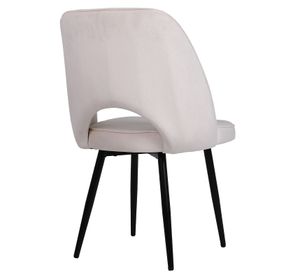 Pack 2 Sillas de Comedor Terciopelo Oval Beige