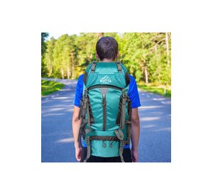 MOCHILA CAMPING 65L CELESTE