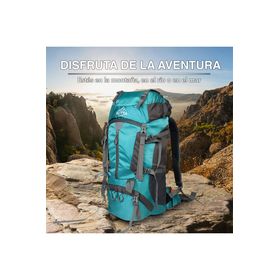 MOCHILA CAMPING 65L CELESTE