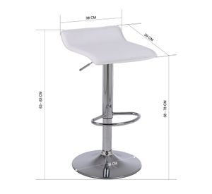 Pack de 2 Pisos de Bar Ajustables Novahus Blanco