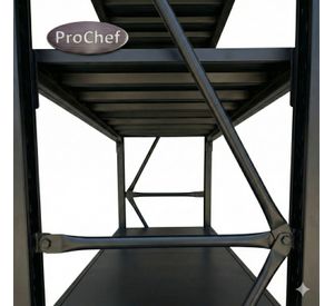Estante Mini Rack 120x50x200 cm 800 kg Negro