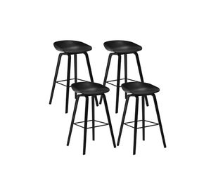 Pack 4 Pisos de Bar Estilo Nórdico Negro