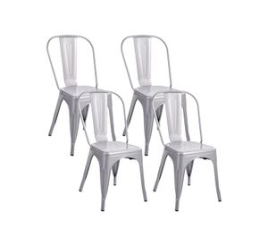 Pack 4 Sillas de Metal Tolix Gris