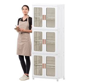 Armario Plástico 2 Cuerpos 3 niveles 65x39x172 cm