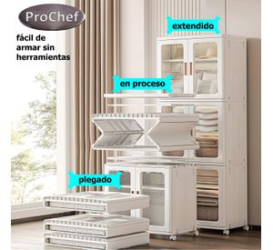 Armario Plástico 2 Cuerpos 3 niveles 65x39x172 cm