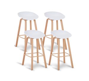 Pack 4 Pisos de Bar Estilo Nórdico Blanco