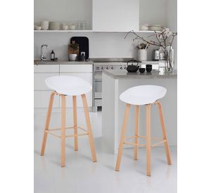 Pack 4 Pisos de Bar Estilo Nórdico Blanco