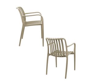 Silla Terraza Plástica Giza Taupe