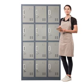 Locker Casillero metálico 3 Cuerpos 12 Puertas