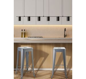 Pack 4 Pisos de Bar Metal Tolix Gris