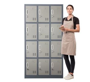 Locker Casillero metálico 3 Cuerpos 12 Puertas