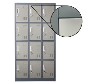 Locker Casillero metálico 3 Cuerpos 12 Puertas