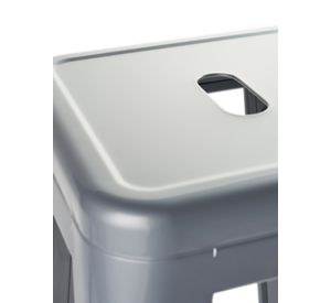 Pack 4 Pisos de Bar Metal Tolix Gris