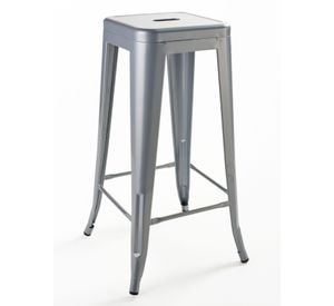 Pack 4 Pisos de Bar Metal Tolix Gris