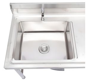 Lavafondos Acero Inox. 100x60x90 cm. Secador derecho