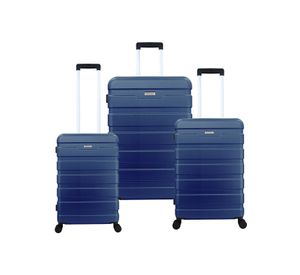 Set de 3 Maletas Rigidas Danubio Azul