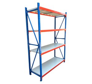 Estante Mini Rack 150x50x200 cm 400 kg Azul Naranjo Gris