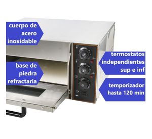Horno Pizza Pizzero Eléctrico 1 Cámara 40x40 cm.