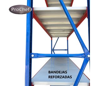 Estante Mini Rack 150x50x200 cm 400 kg Azul Naranjo Gris