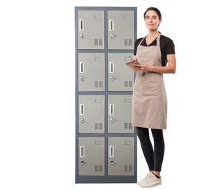 Locker Casillero metálico 2 Cuerpos 8 Puertas