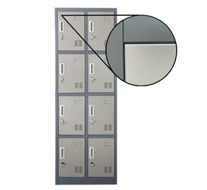 Locker Casillero metálico 2 Cuerpos 8 Puertas