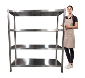 Estante 4 Bandejas lisas. 120x50x155 cm. Acero Inox