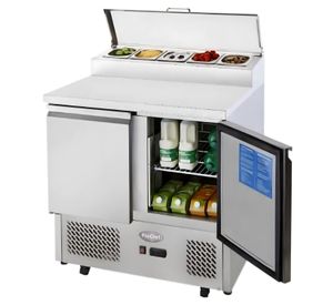 Mesón Refrigerado Pizzero 90 Cm. 300 Lt. Ac. Inox.