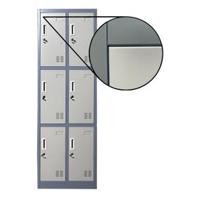 Locker Casillero metálico 2 Cuerpos 6 Puertas