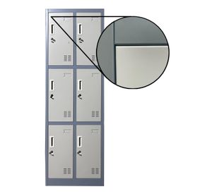 Locker Casillero metálico 2 Cuerpos 6 Puertas