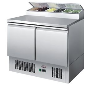 Mesón Refrigerado Pizzero 90 Cm. 300 Lt. Ac. Inox.