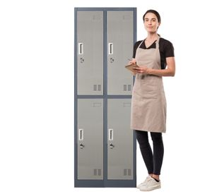 Locker Casillero metálico 2 Cuerpos 4 Puertas