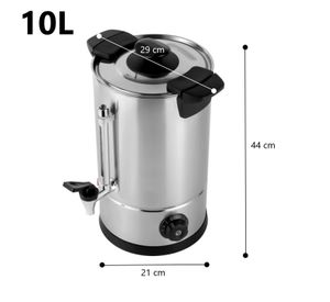 Hervidor Industrial 10 Litros Doble Capa Acero Inoxidable