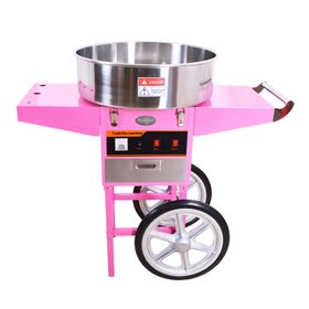 Máquina algodonera de algodón de azúcar con carro