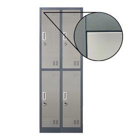 Locker Casillero metálico 2 Cuerpos 4 Puertas