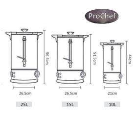 Hervidor Industrial 10 Litros Doble Capa Acero Inoxidable