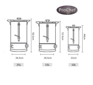 Hervidor Industrial 10 Litros Doble Capa Acero Inoxidable