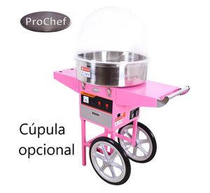 Máquina algodonera de algodón de azúcar con carro