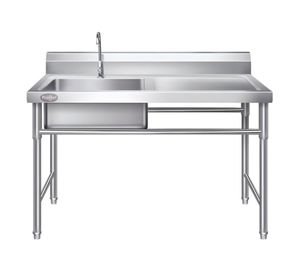 Lavafondos Acero Inox. 120x60x90 cm. Secador derecho