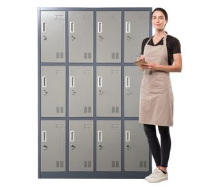 Locker Casillero Metálico 4 cuerpos 12 puertas