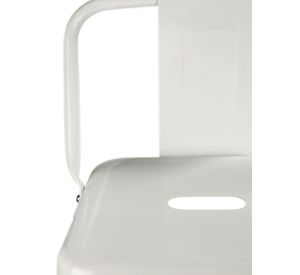 Pack 4 Piso Taburete Tolix Respaldo Blanco