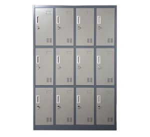 Locker Casillero Metálico 4 cuerpos 12 puertas