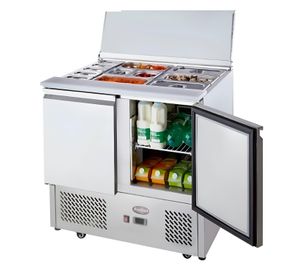 Mesón Refrigerado Saladette 90 Cm. 300 Lt. Ac.Inox ESL3800