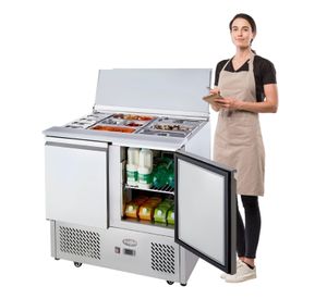 Mesón Refrigerado Saladette 90 Cm. 300 Lt. Ac.Inox ESL3800