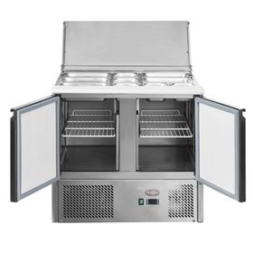 Mesón Refrigerado Saladette 90 Cm. 300 Lt. Ac.Inox ESL3800